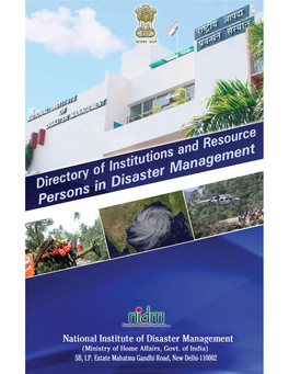 Directory of Institutions and Resource Persons in Disaster Management Content