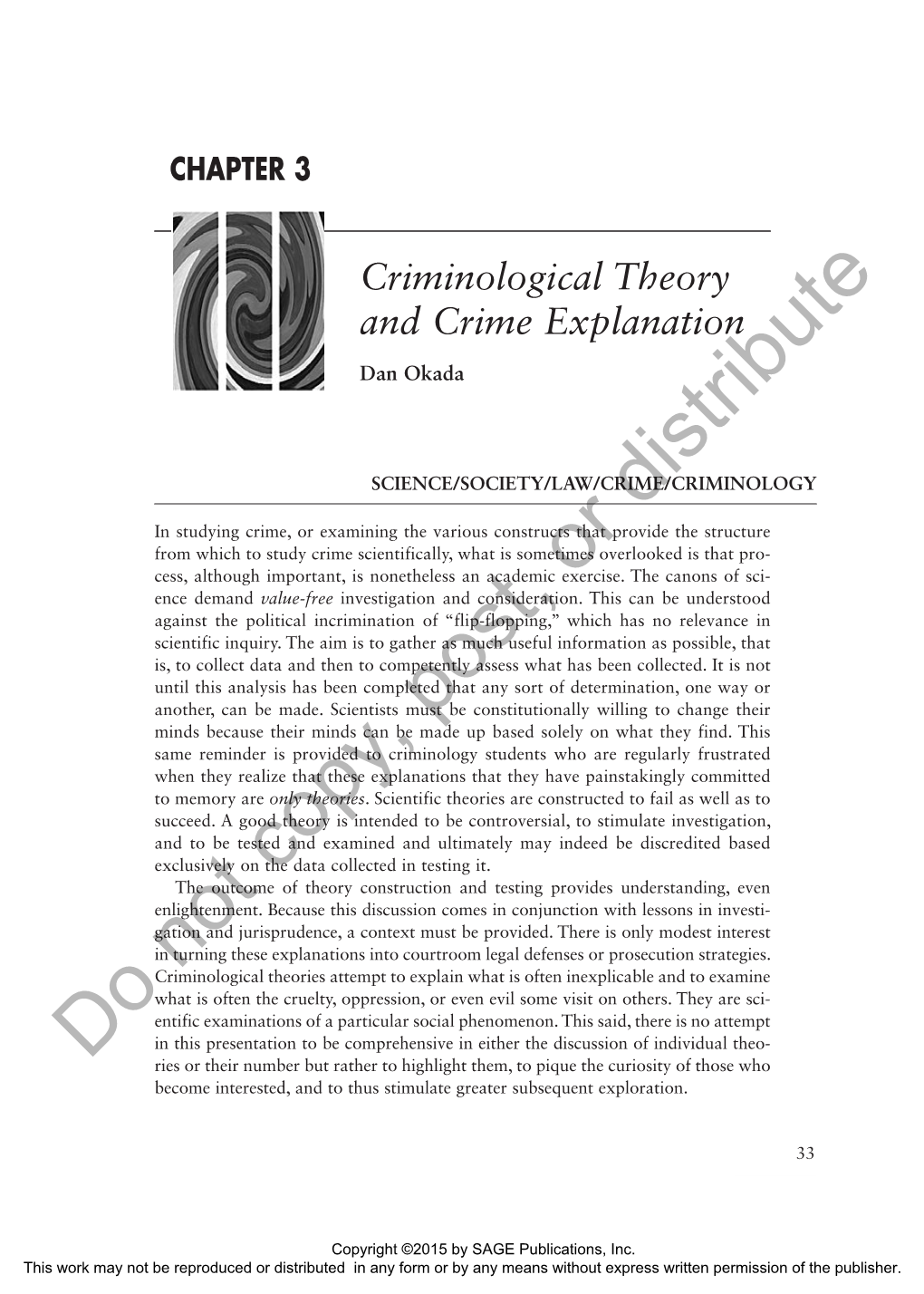 Criminological Theory and Crime Explanation
