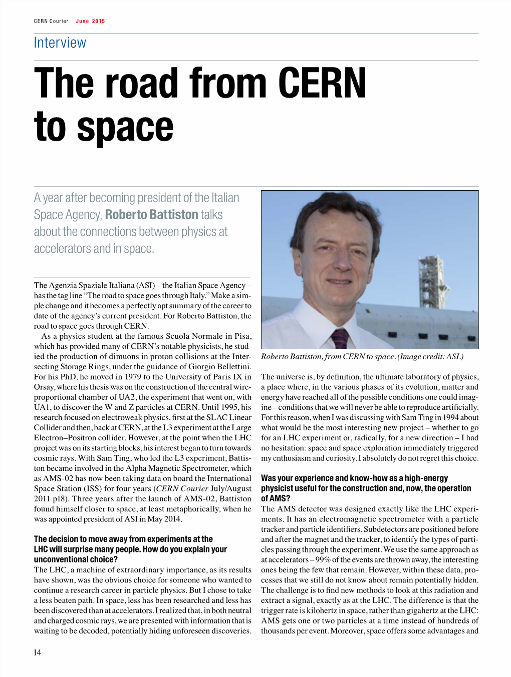 The Road from CERN to Space