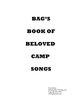 Bag's Book of Beloved Camp Songs