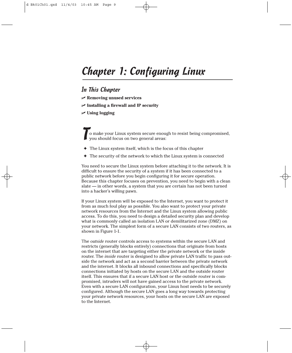 Chapter 1: Configuring Linux