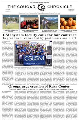 CSU System Faculty Calls for Fair Contract Groups Urge Creation Of