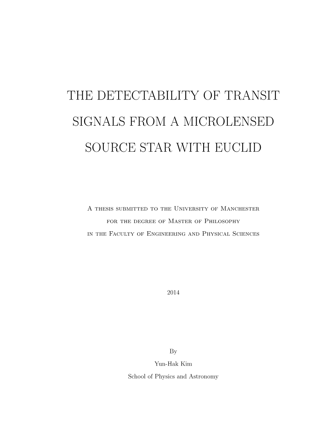 The Detectability of Transit Signals from a Microlensed Source Star with Euclid