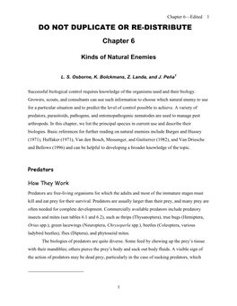 Chapter 6—Edited 1 DO NOT DUPLICATE OR RE-DISTRIBUTE Chapter 6