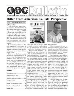 Hitler from American Ex-Pats' Perspective