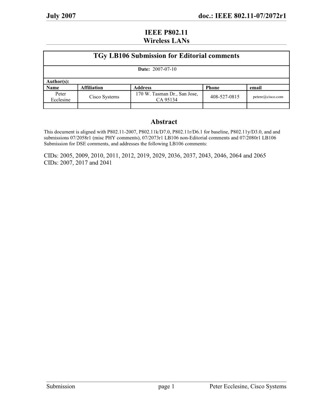 IEEE P802.11 Wireless Lans s83