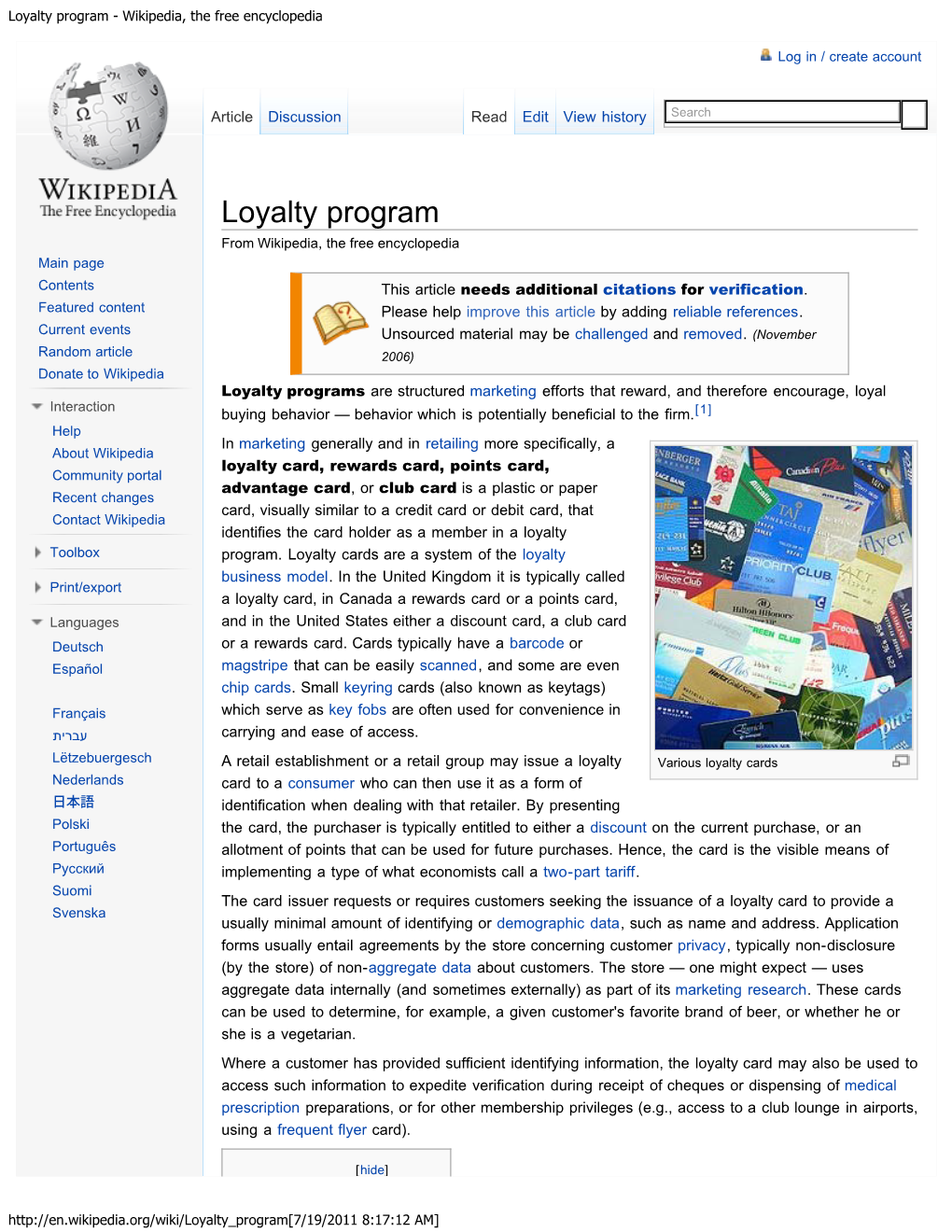 Loyalty Program - Wikipedia, the Free Encyclopedia
