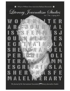Literary Journalism Studies Te Journal of the International Association for Literary Journalism Studies Vol