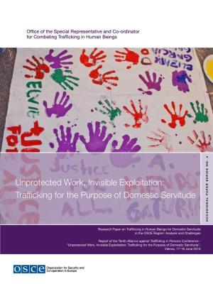 Trafficking for the Purpose of Domestic Servitude Occasional Paper Series No