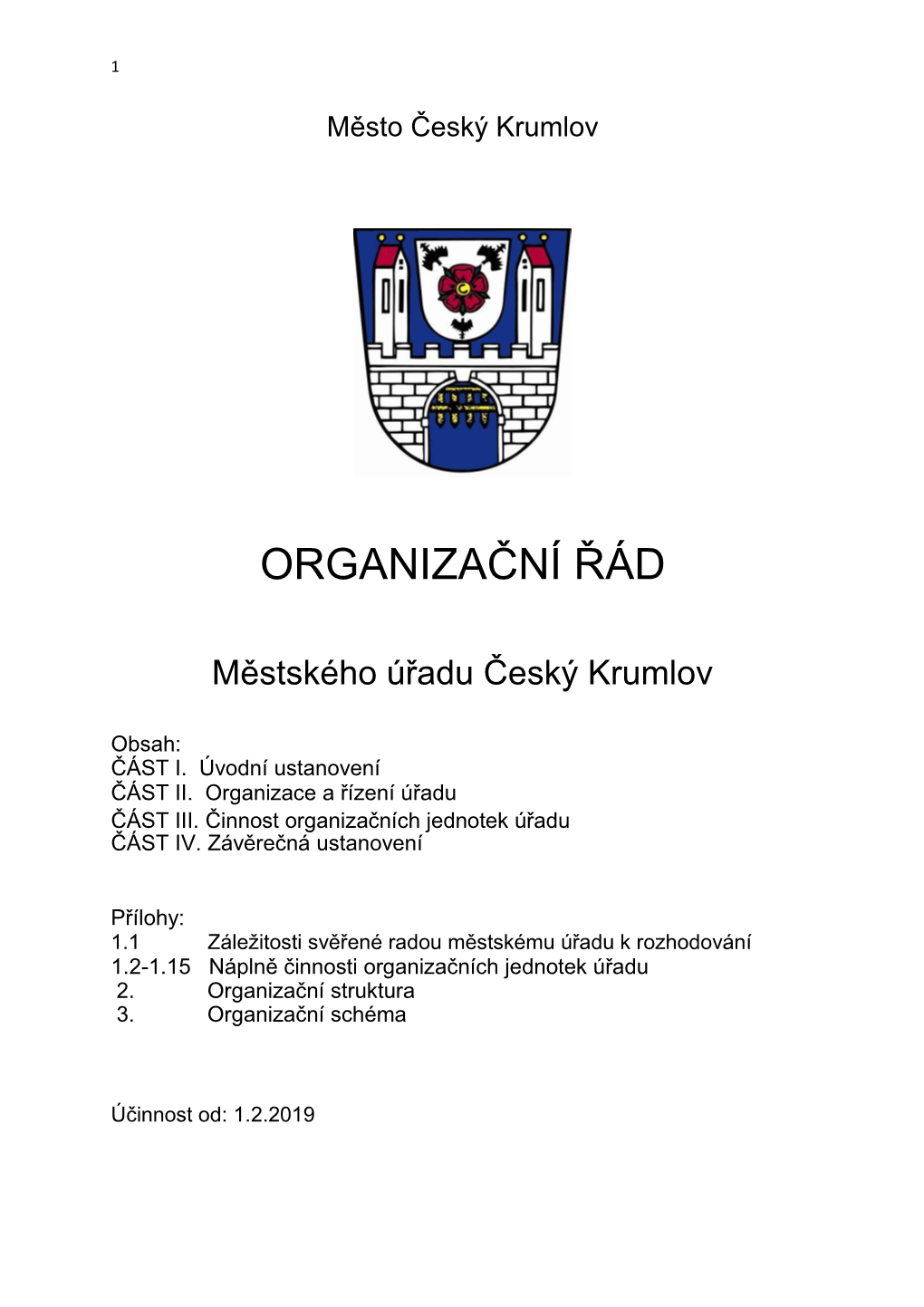 Organizační Řád