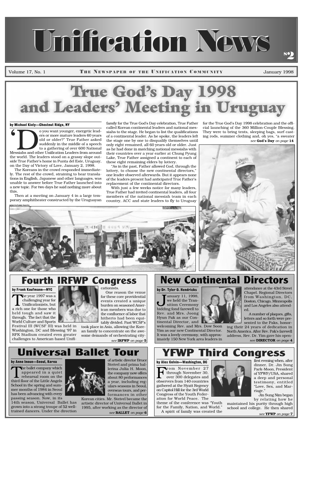 January 1998 Unification News