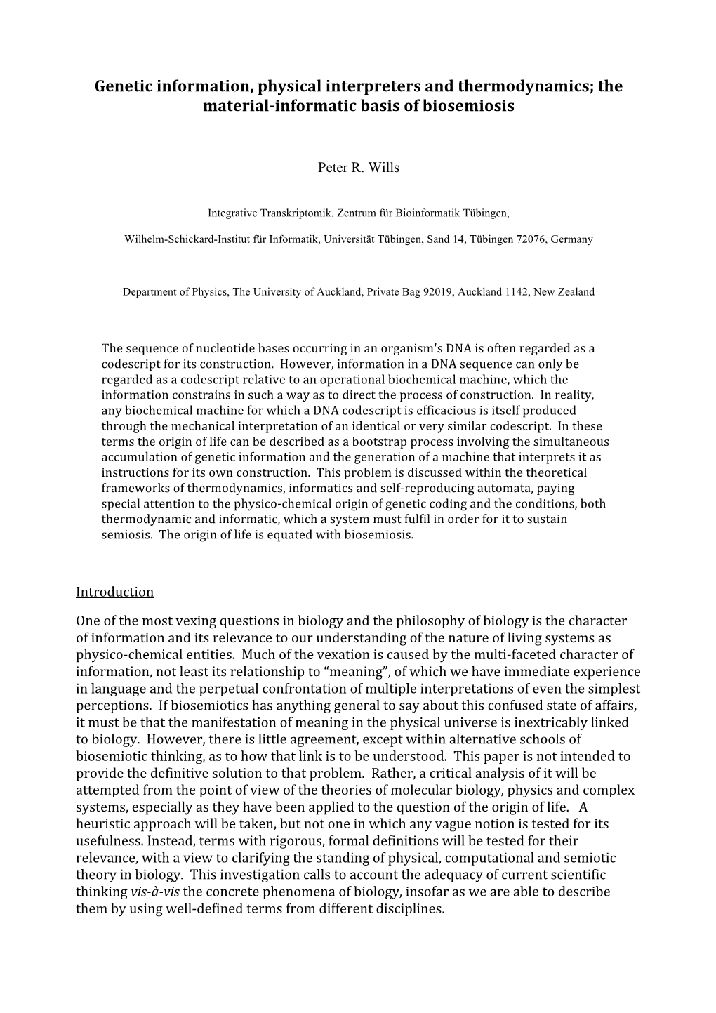 Genetic Information, Physical Interpreters and Thermodynamics; the Material-Informatic Basis of Biosemiosis