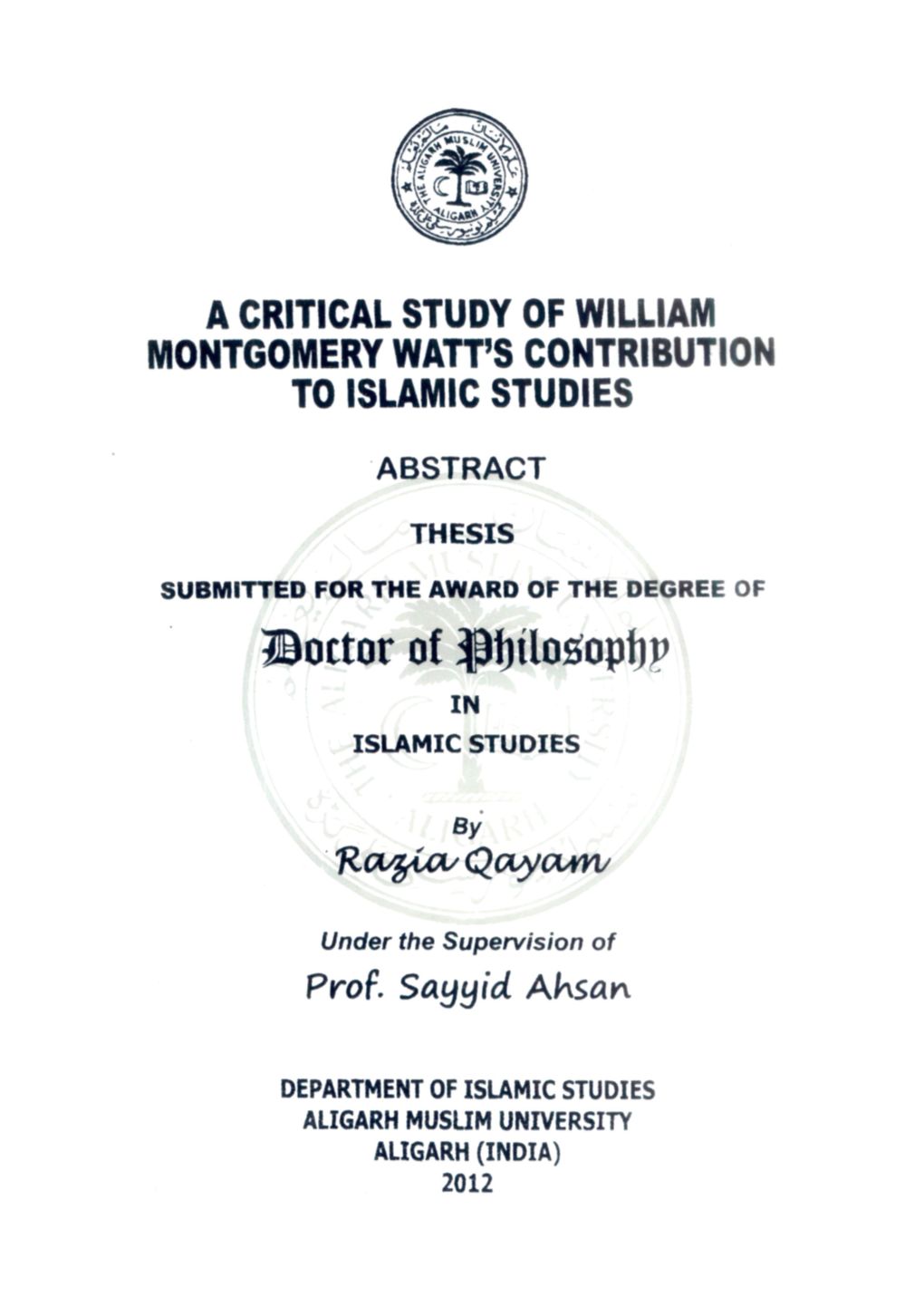 Islamic Studies