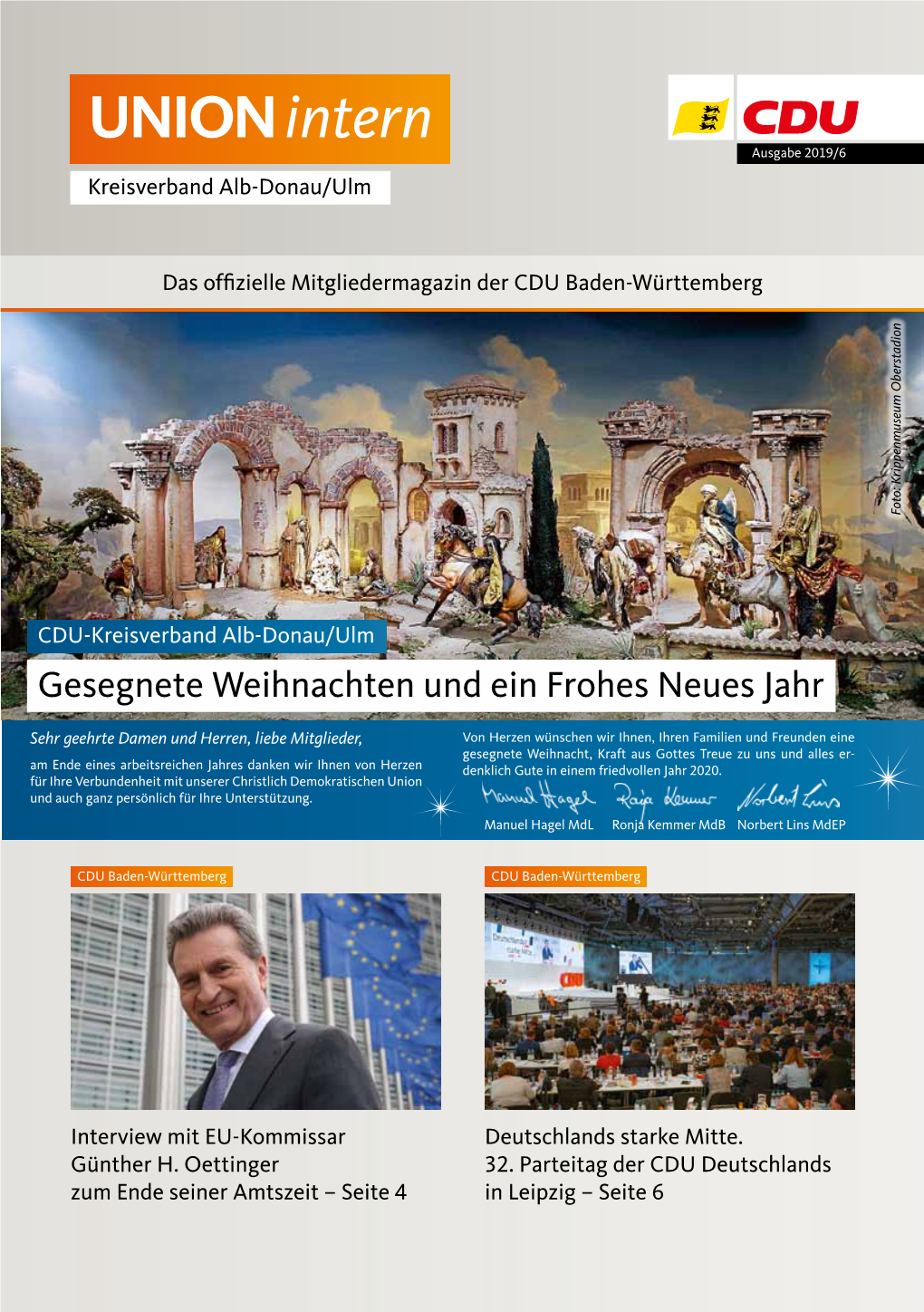 UNION Intern Ausgabe 2019/6 Kreisverband Alb-Donau/Ulm