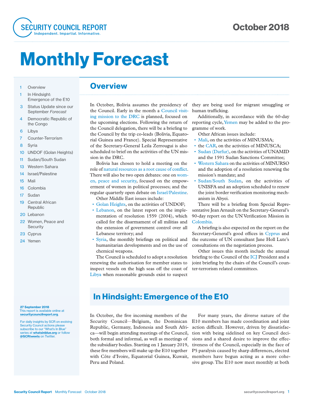 October 2018 Forecast.Indd