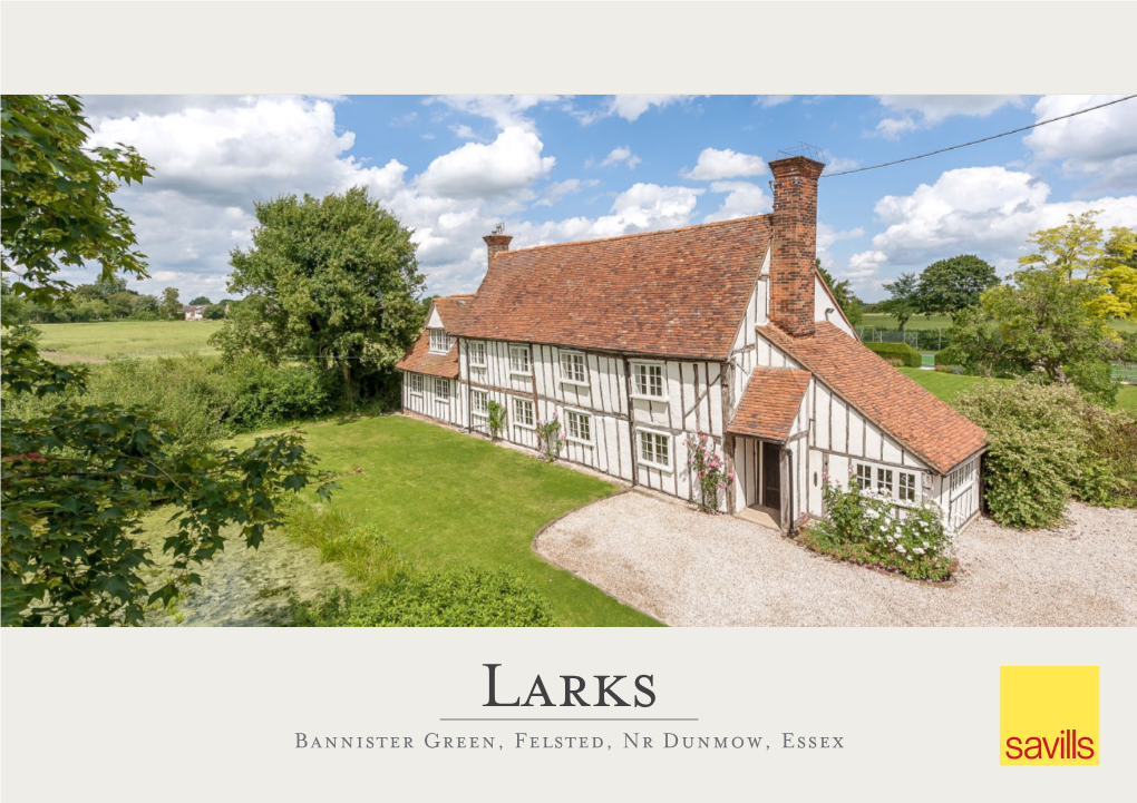 Bannister Green, Felsted, Nr Dunmow, Essex Larks