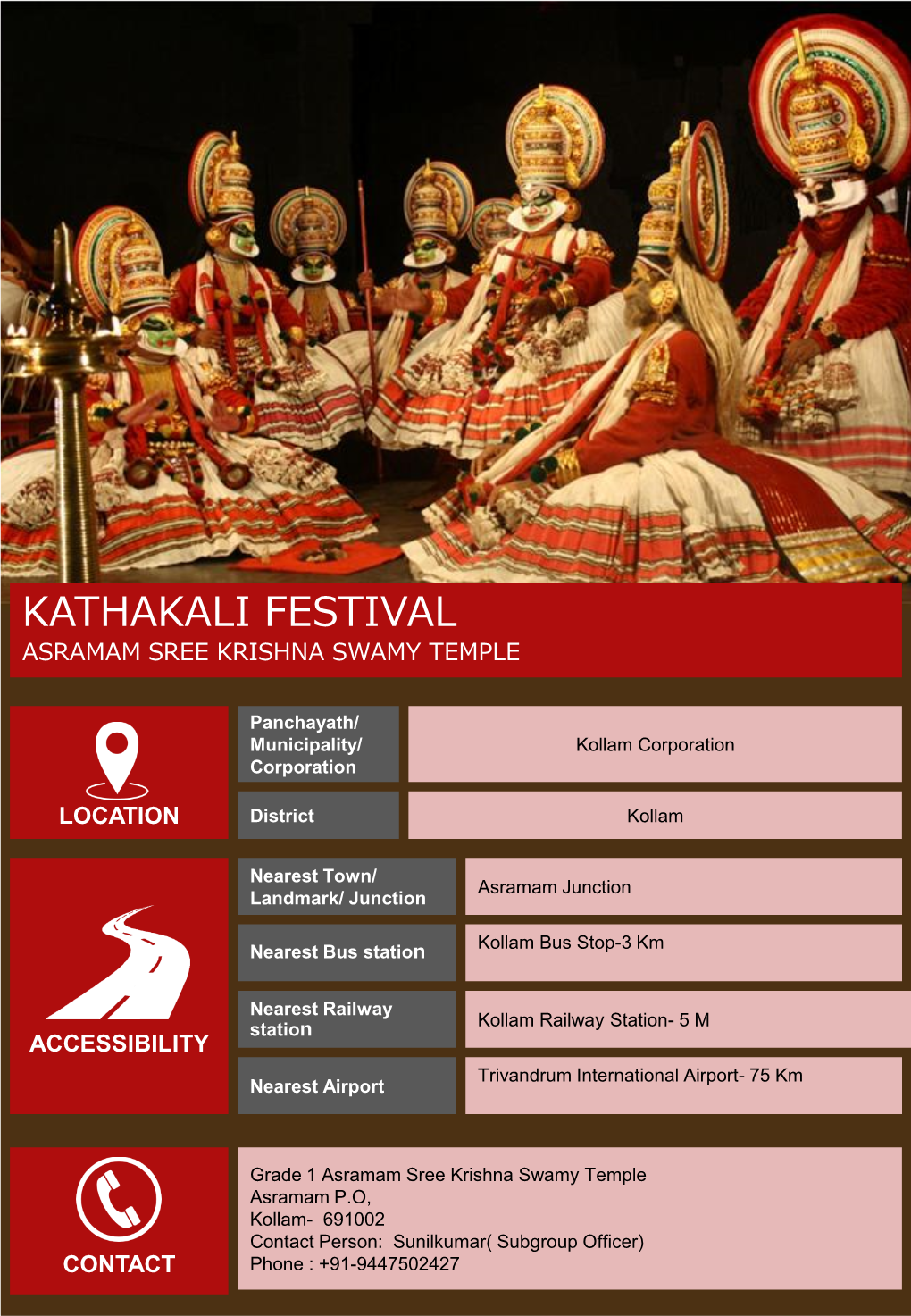 Kathakali Festival Asramam Sree Krishna Swamy Temple