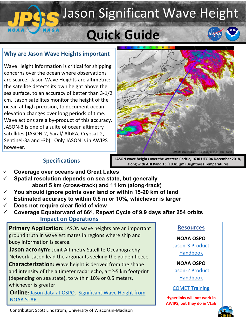 Quick Guide Jason Significant Wave Height