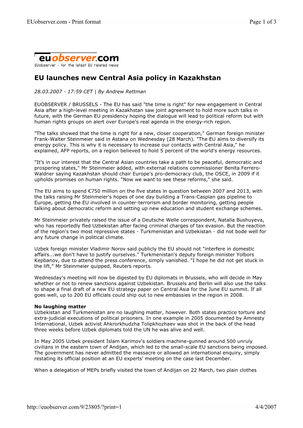 4/4/2007 Euobserver.Com - Print Format Page 2 of 3