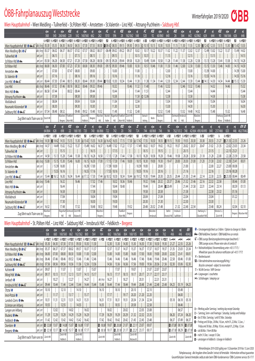 Fahrplan Weststrecke Winter 2019-2020.Indd