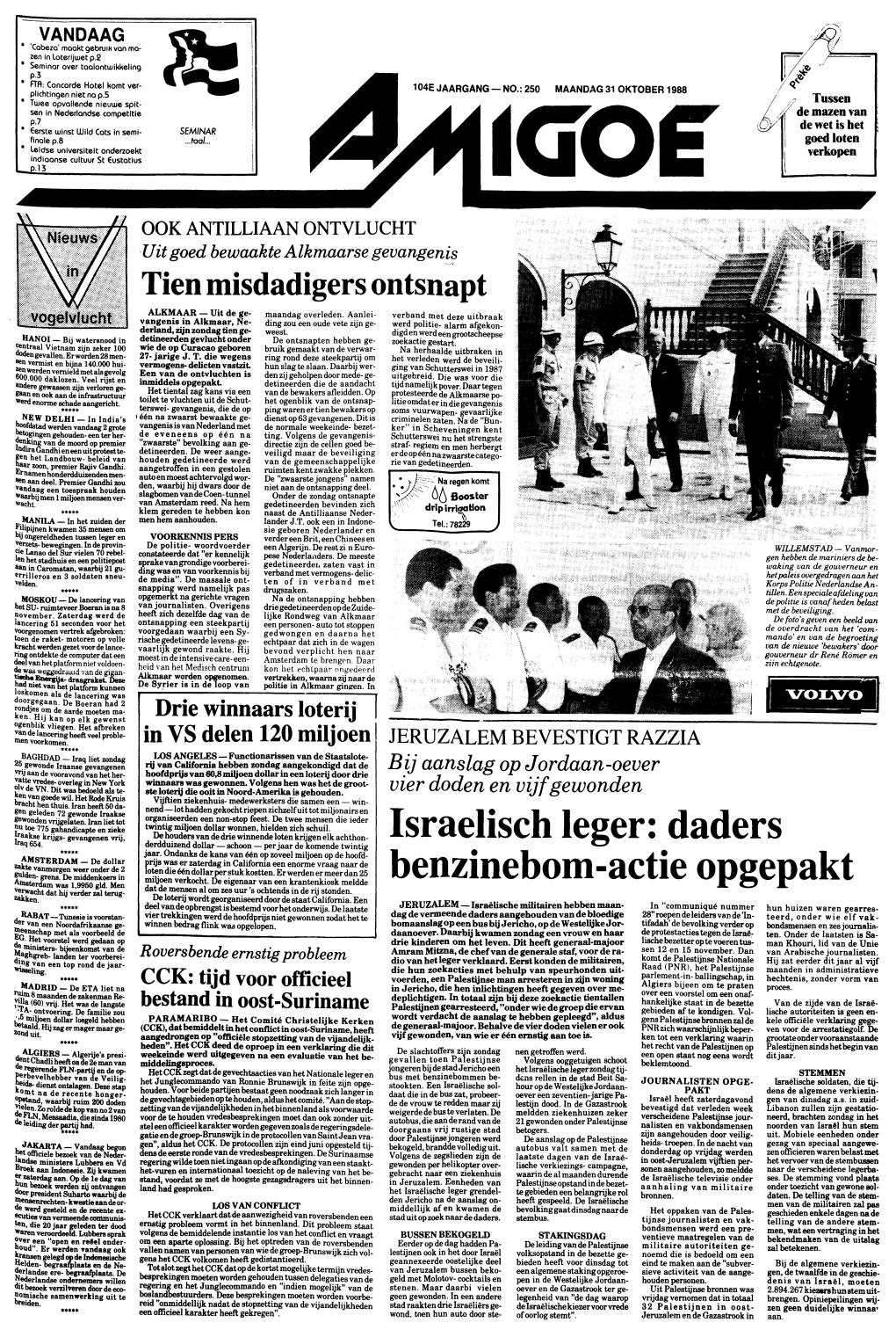 Benzinebom-Actie Opgepakt Amsterdam Was 1,9950 Gld