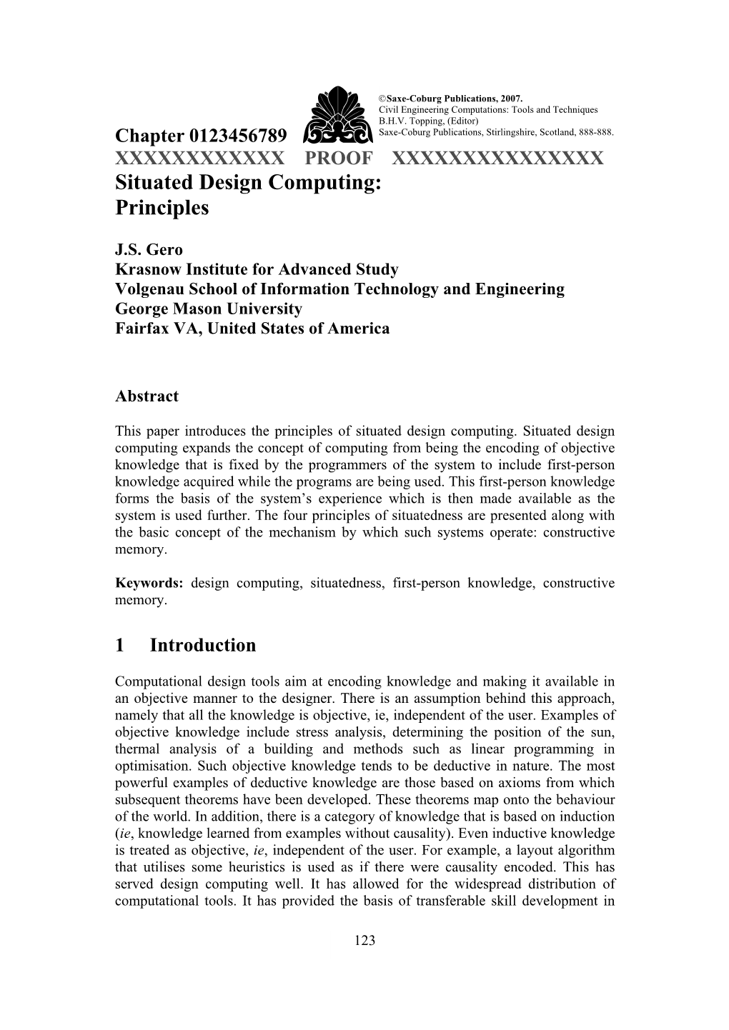 Situated Design Computing: Principles