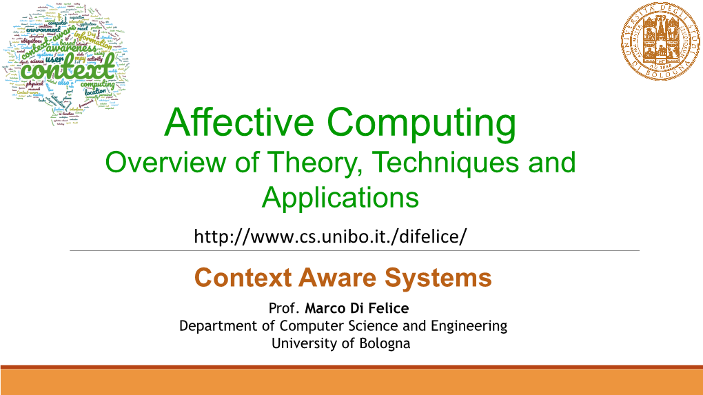 Affective Computing Overview of Theory, Techniques And