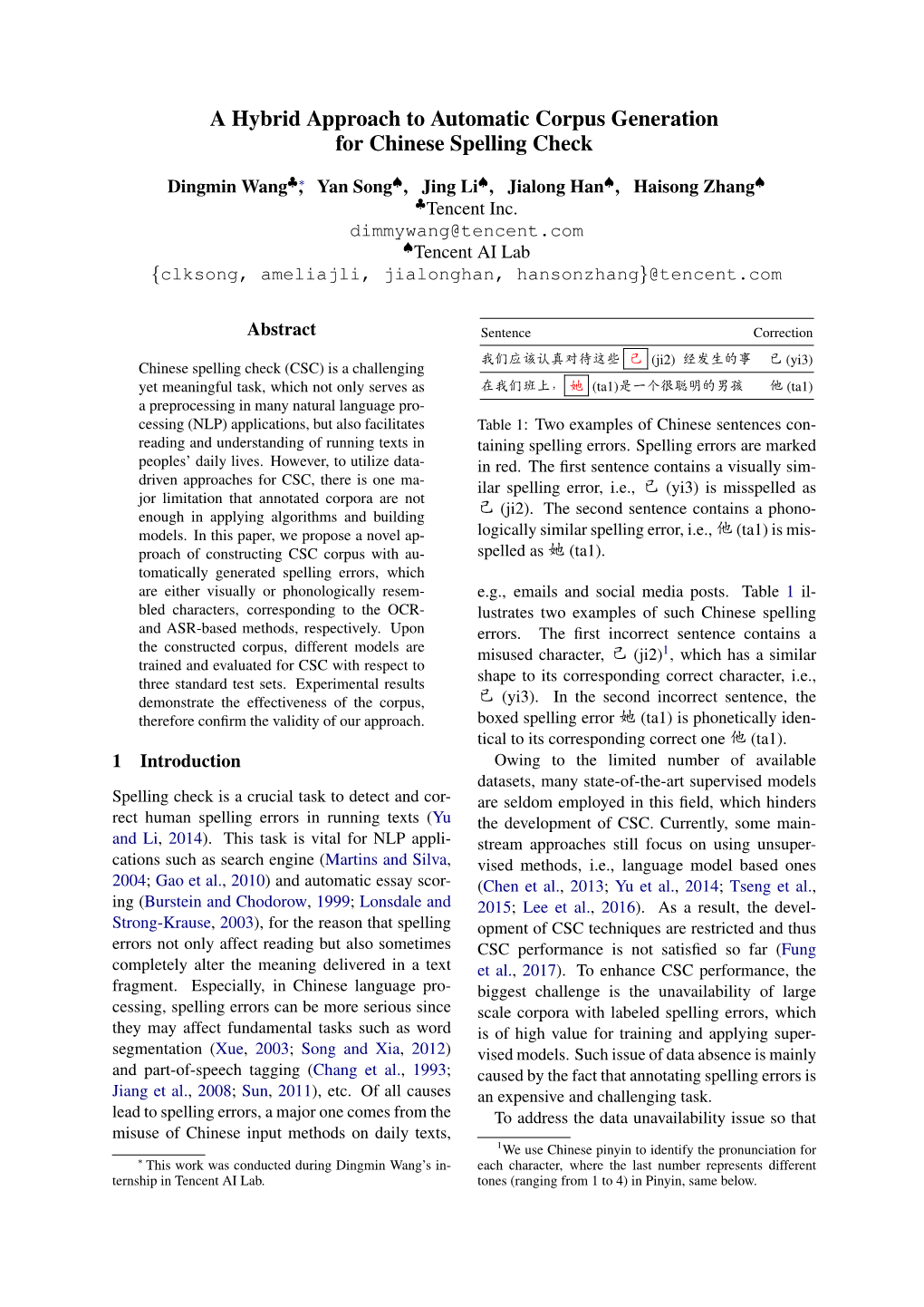 A Hybrid Approach to Automatic Corpus Generation for Chinese Spelling Check