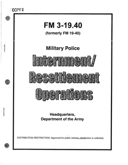 Military Police Internment/Resettlement Operations