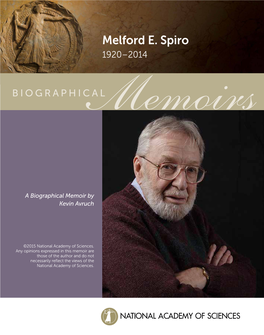 Melford E. Spiro 1920–2014