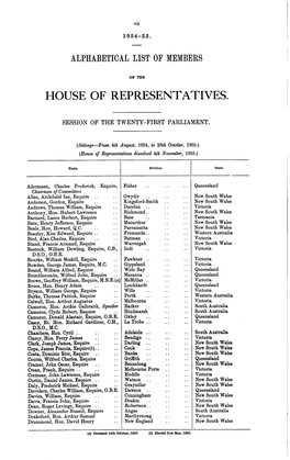 House of Representatives