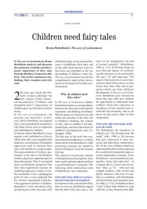 Children Need Fairy Tales