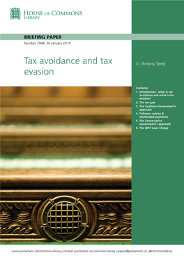 Tax Avoidance and Tax Evasion