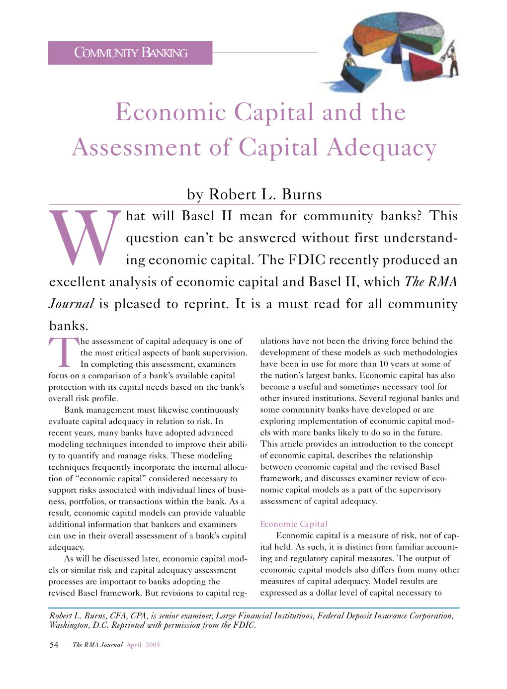 Economic Capital and the Assessment of Capital Adequacy