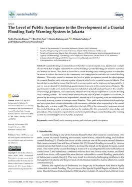 The Level of Public Acceptance to the Development of a Coastal Flooding Early Warning System in Jakarta