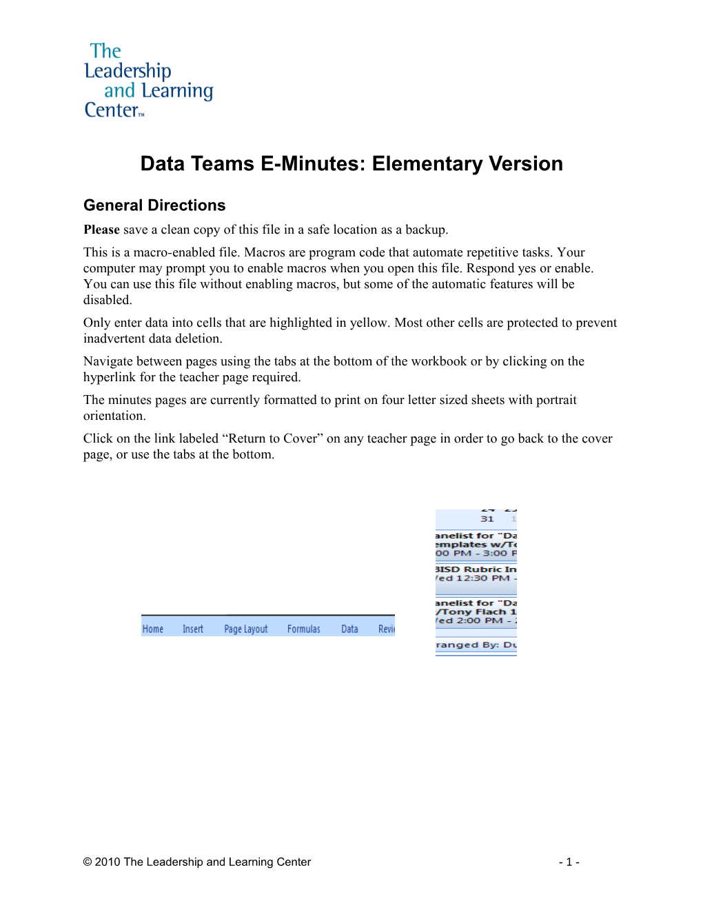 Data Teams E-Minutes: Elementary Version