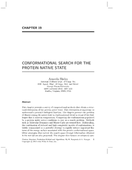 Conformational Search for the Protein Native State