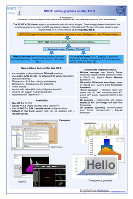 ROOT: Native Graphics on Mac OS X