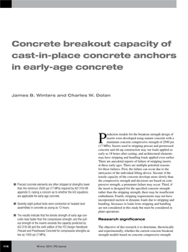 Prediction Models for the Breakout Strength Design Of