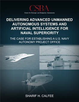 Delivering Advanced Unmanned Autonomous Systems and Artificial Intelligence for Naval Superiority the Case for Establishing a U.S