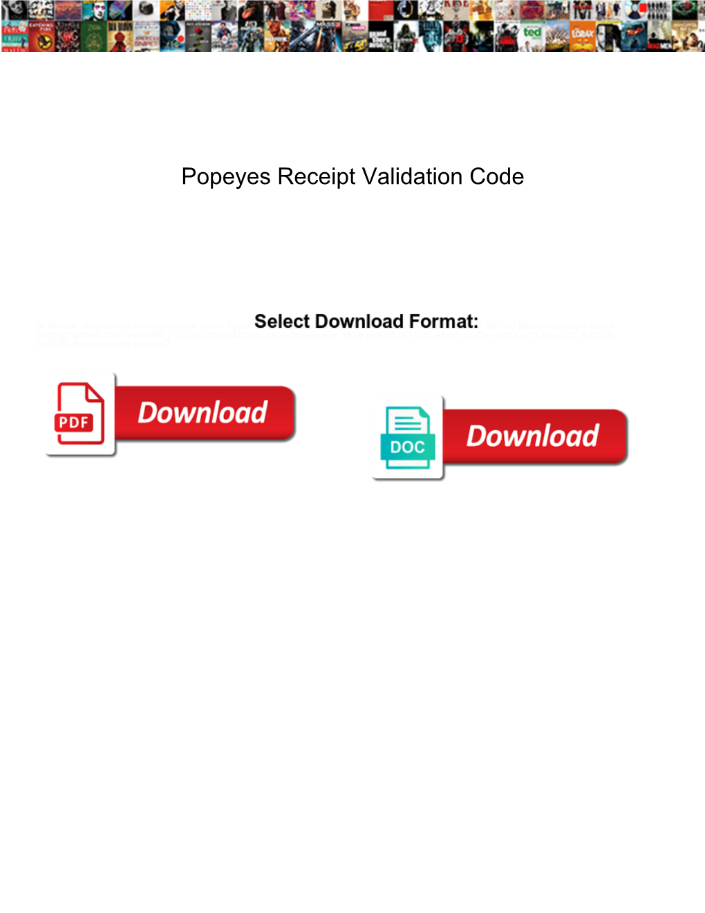 Popeyes Receipt Validation Code DocsLib