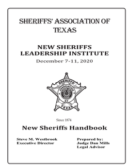 New Sheriffs Handbook 2020