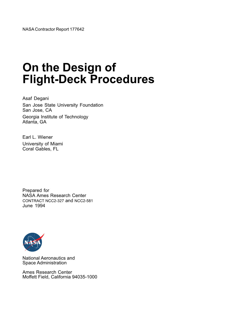 On the Design of Flight-Deck Procedures