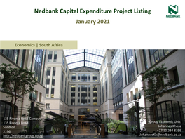 Nedbank Capital Expenditure Project Listing January 2021