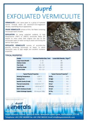 Exfoliated Vermiculite