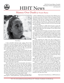 HIHT News SSN 2229-4759 Mastery Over Death by Swami Rama