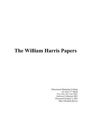The William Harris Papers