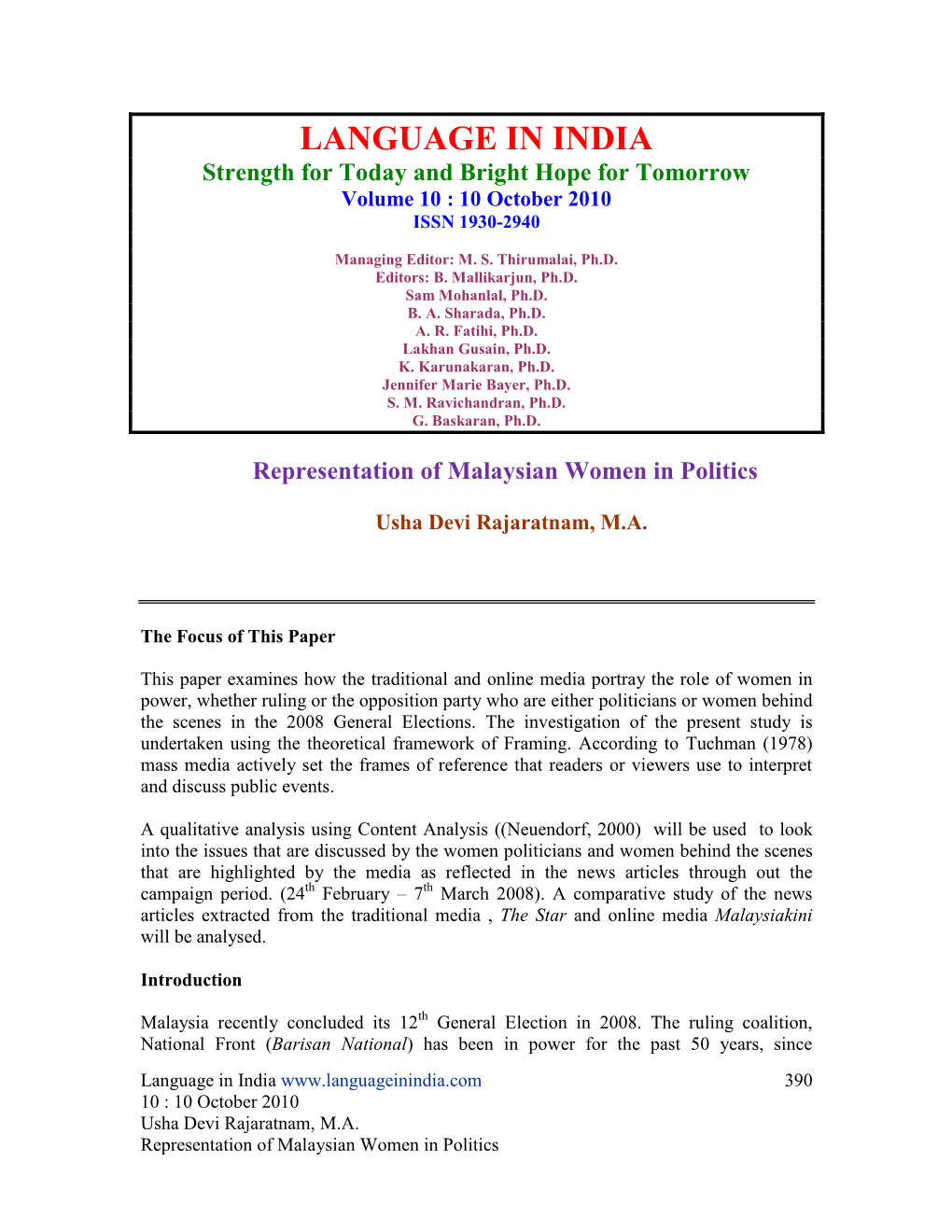 Women in Malaysia Have Been Involved in Politics Since the Pre