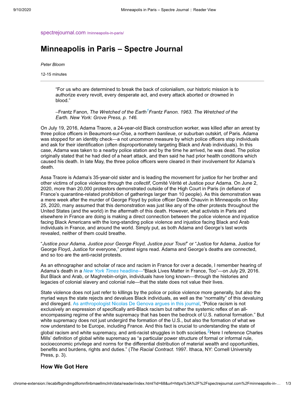 Minneapolis in Paris – Spectre Journal :: Reader View