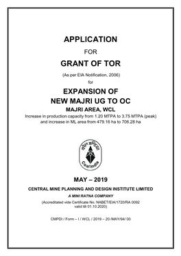 Application Grant Of